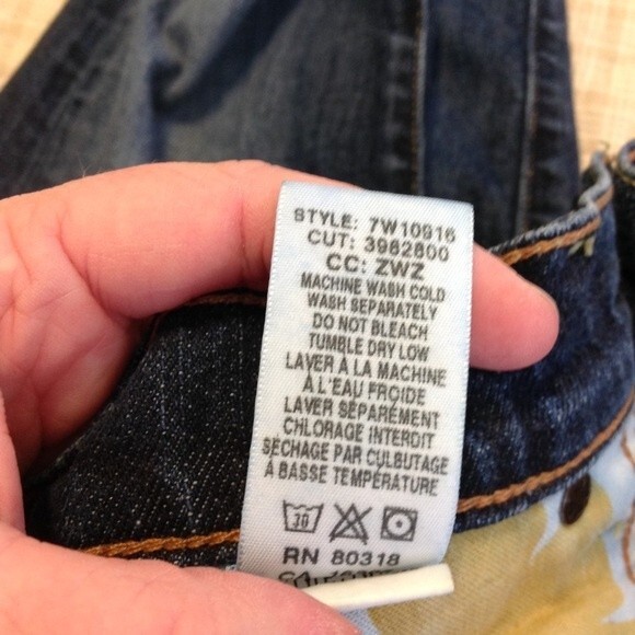 LUCKY BRAND 4 27 Janet Sweet 'N Straight Crop Denim Jeans Dark Wash Mid Rise - Picture 9 of 9